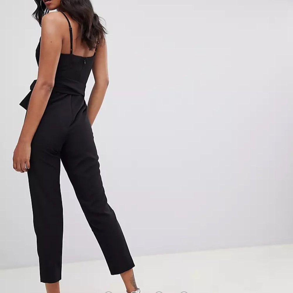 ASOS Black low cut jumpsuit - Picture 2 of 9